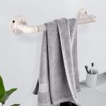 Rohrhandtuch Bar Wand montiert Industriehandtuch Rack Halter Rustikale Heavy Duty Badezimmer Hardware (12 inch, Weiß)