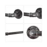 Rohr Handtuch Bar Wand montiert Industriehandtuch Rack Halter Rustikale Heavy Duty Badezimmer Hardware (24 inch, Schwarz Grau)