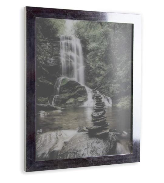 Monaco Fotolijst, 33 x 43 cm, zilverglans, vintage, fotolijst, metaallook, geborsteld aluminium, posterlijst, verwisselbare lijst