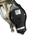Milano Buitenwandlamp met bewegingsmelder, aluminium en glas, in antiek goud, IP44, terras, tuin, hoogte: 37,5 cm, E27, lantaarn, wandlamp voor buiten