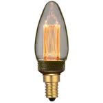 10x  Vintage Design LED lamp voor sfeerverlichting E14 C35 Edison lamp 2W 45lm 2000K rook extra warm wit 320° 230V flikkervrij, niet dimbaar
