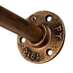 4 Stück industrielle Rohrhalterung 18 x 11,5 cm, Vintage schwarze Eisen-Wandhalterung für Rohrregale, rustikales Rohrregal für Zuhause, Bronze