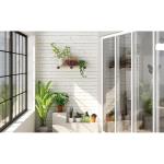 LINKPIPES Plankhouder, 4-delige set zwevende plankhouders, rustieke wandmontage, industriële buizenrek, heavy duty ondersteuning, hardware voor hout, 30,5 cm, zwart