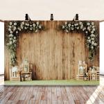 3,5 x 2,5 m bruiloft achtergrond voor fotografie geheime tuin achtergrond rutic hout witte bloem bloem stand bruiloft verjaardag fotostudio rekwisieten portret dromerige fotografie
