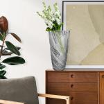 Glazen bloemenvaas, 24 cm hoog, moderne minimalistische vaas, tuinfeest voor thuis, eettafel, cadeau, bruiloft, housewarming party, voor mama verjaardag, cadeau-ideeën, glazen vaa