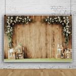3,5 x 2,5 m bruiloft achtergrond voor fotografie geheime tuin achtergrond rutic hout witte bloem bloem stand bruiloft verjaardag fotostudio rekwisieten portret dromerige fotografie