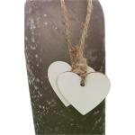 Decoratieve in 3-delige set van glas met hart bloemenvaas - gesatineerd glas