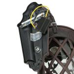 Wandlamp buiten zwart glas aluminium IP23 terras tuin T: 23,5 cm E27 lantaarn nostalgie rustieke outdoor wandlamp binnenplaats LANTERN