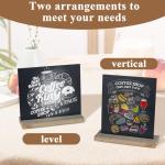8 stuks standaard krijtbord klein 15 x 13 cm leisteen bord om te beschrijven, dubbelzijdig krijtbord, kleine om te beschrijven, buffet, prijskaartjes, staander voor bar, café