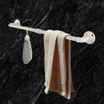 Rohr Handtuch Bar Wand befestigte industrielle Handtuch Rack Halter Rustikale Heavy Duty Badezimmer Hardware (24 inch, Weiß)