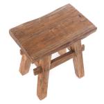 Rustieke houten KRUK Vintage 40 | 43x45x27 cm (HxBxD), gerecycled hout | massief houten krukje, bijzetkruk, bloemkruk, voetkruk | kleur: 01 natuur-vintage