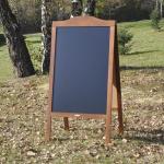 WATERDICHT rustiek handgemaakt houten krijtbord, klantenstopper, standaard krijtbord (120 x 60 cm), tweezijdig bord, reclamebord, reclamestandaard, trottoirstandaard