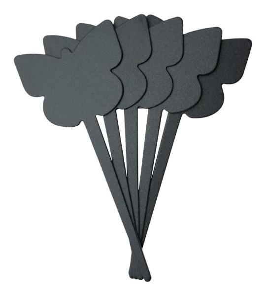 BUTTERFLY-5-5 Silhouet Butterfly Chalk Board Tag, 18 x 8 x 0,3 cm, 5 stuks, Multi-Color