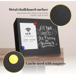 Mini-Kreidetafel-Schild aus Metall 28 x 22 cm – Einfach zu Beschreiben und Abzuwischen – für Flüssige Kreidemarker und Kreide – Nachrichtentafel-Schild – Tafel-Menütafel