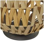 Plastic rotan handgemaakte kaars lantaarn, 11 "x 11" x 19", lichtbruin