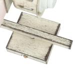 Wandlamp metaal hout in shabby wit woonkamer keuken H: 20 cm E27 natuurlijk gezellig landhuis rustieke vintage wandlamp HAKON