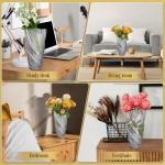 Glazen bloemenvaas, 24 cm hoog, moderne minimalistische vaas, tuinfeest voor thuis, eettafel, cadeau, bruiloft, housewarming party, voor mama verjaardag, cadeau-ideeën, glazen vaa