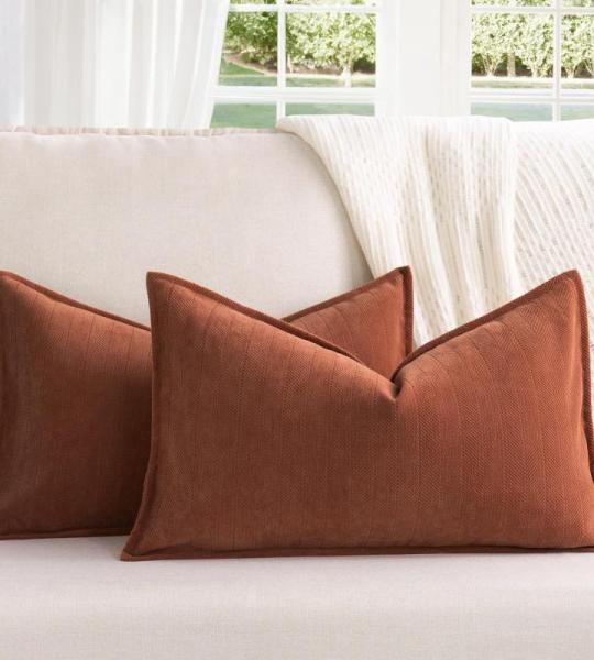 Sofa Set van 2 Chenille Sofa Kussens met Elegant Design, Zacht en Luxe Decoratief Kussen voor Sofa, Bed en Woondecoratie