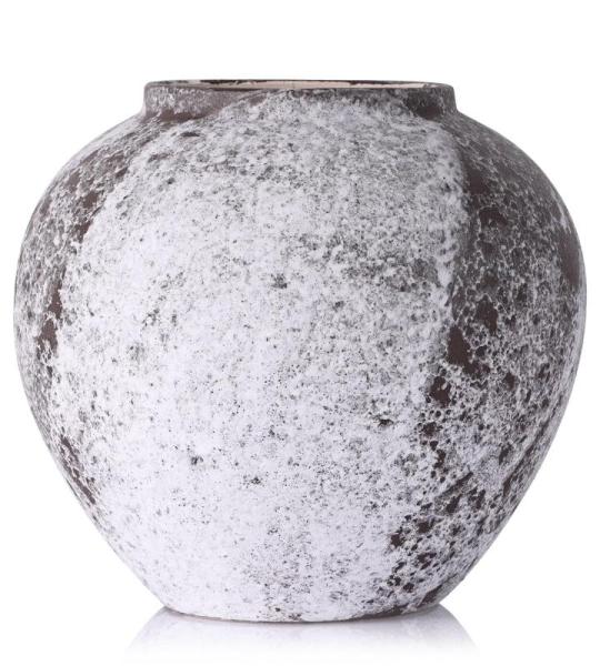 Rustikale Blumenvase aus Keramik,22 cm große Vintage-Vase aus Terrakotta-Keramik für die Dekoration im Bauernhausstil,minimalistisches dekoratives Boho-Mittelstück für Wohnzimm