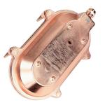 Wandlamp buiten van messing ribbelglas IP64 E27 B: 21 cm in koper maritiem roestvrije buitenlamp wandlamp huis binnenplaats tuin