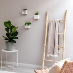 Alma Wandvazen, moderne hangende bloempotten voor aan de muur, 3-delige plantenpotset van hoogwaardig hars voor kamerplanten, , bloemen enz., wit