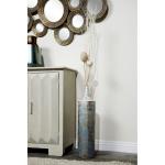 Metalen noodlijdende lange vaas, set van 2 25", 18"H, blauw