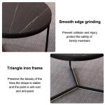 Stijlvolle marmeren salontafel set met stevig metalen frame moderne nesten bijzettafels voor woonkamer en slaapkamer ruimtebesparend ontwerp 24 & 18 inch diameter