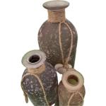 Decoratieve in 3-delige set van glas met hart bloemenvaas - gesatineerd glas