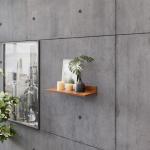 Wandrek 45 x 8 x 19 cm, bruin rustiek eiken, spaanplaat van hout, hangrek WM056-ER, wandrek, boekenrek, fotorek, keukenrek, hangend wandplank, plankplank, zwevend rek