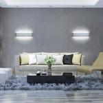 18W 40CM wandlamp binnen moderne wandlamp zilver up and down licht IP44 ganglamp gangverlichting voor slaapkamer gang woonkamer trap, enz. Koud wit