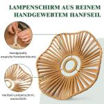 Moderne industriële hanglampenset met schakelaar, vintage geweven lampenkap met henneptouw, E27 retro lamphouder met kabel, 4 meter, henneptouw hanglamp met stekker, voor boerderi