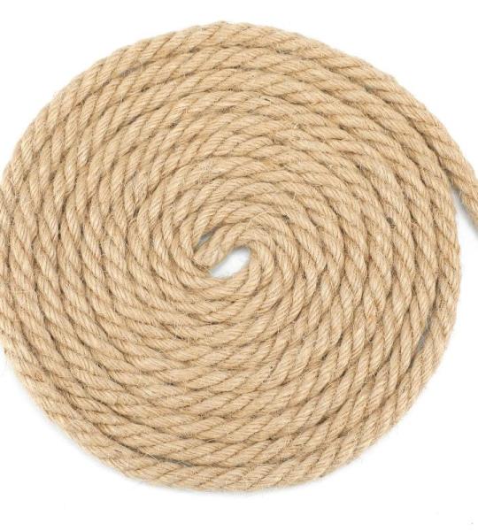 Jute touw, 10 mm dik, 10 m, tuinhenneptouw, bruin jute touw voor kattenkrabpaal, 10 mm rustiek decoratief henneptouw voor doe-het-zelf knutselen, ophangen en decoraties