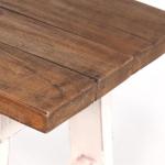 Rustiekhouten bank Anzio 90 | 90x39x26cm (BxHxD), bank gemaakt van mahonie hout | inklapbare bank, houten bank, keukenbank van hout, vouwbank | Kleur: 06 wit landhuis