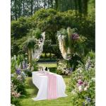 Tafelloper kaasdoek, 6 stuks, roze tafelloper, 55 x 300 cm, rustieke gaasstof, boho-decoratie, tafelloper, kaasdoek, tafeldecoratie voor bruiloft, feest, bruidsdouche, tafeldecorat
