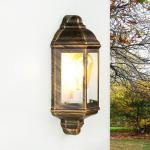 Wandlamp antiek buiten, buiten wandlamp koper, scheepslamp, IP44, E27, B:17,5 cm, buitenlamp maritiem, terrasverlichting buiten