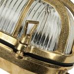 Outdoor wandlamp messing glas IP64 voordeur Ingang D: 10 cm E27 max. 18 W geribbeld rustieke maritieme buitenlamp muur SKIATHOS