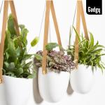 Hangende bloempotten, set van 3 stuks, keramische hanglampen, wandvazen voor planten, hangende bloempotten voor binnen, wandplantenhouder, Scandinavische decoratie, wanddecoratie v