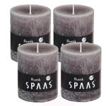 Spaas Stompkaars rustieke stomp kaars meerdere kleuren - in voordeelverpakking, mooi cadeau voor Kerstmis), rustieke look (6,8 cm Ø x 8 cm hoog, taupe)