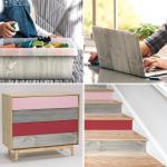 Perfect Fix Plakfolie, houtlook, planken taupe, houtfolie, 90 cm x 2,1 m, dikte 150 μ, zelfklevende meubelfolie, decoratiefolie, geen luchtbellen, keukenfolie, pvc zonder ftalaten
