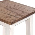 RUSTIC HOUTEN ZITKRUK MADERO | 48x30x30 cm (HxBxD), gerecycled hout | houten kruk | Kleur: 06 wit-land