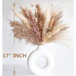 110 stuks pampasgras met witte hazenstaart, gedroogde bloemen, kunstbloemen voor badkamerdecoratie, badkamerwanddecoratie, kantoordecoratie en babyshowerdecoraties.