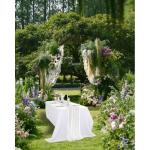 Tafelloper, 6 stuks, wit, 55 x 300 cm, rustieke gaas, boho-tafelloper, kaasdoek, Cheesecloth, bruiloft, tafelkleed voor bruiloftsfeest, bruidsfeest, tafeldecoratie