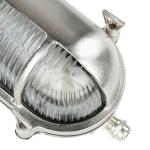 Buitenlamp muur messing glas in mat nikkel IP64 tuin binnenplaats hoogte: 13 cm E27 scheepslicht rustieke maritieme wandlamp outdoor SKIATHOS