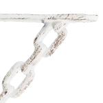 Plankhoek gietijzer, set van 2, antiek, vintage plankdrager, kettingmotief, wandhouder voor planken, wit