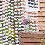 Witte Faux Flower Bruiloft Dag Fotoboot Rustiek Landschap, Wit