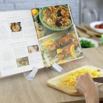 Receptenboekstandaard voor keuken, houten kookboekhouder voor displaystandaard, boerderij kookboekstandaard voor het lezen van handenvrij, rustieke receptenhouder voor koken en kok