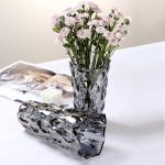 Glazen bloemenvaas, moderne minimalistische vaas, Scandinavisch glas, bloemen, handgemaakte bloemarrangement, decoratie, hydrocultuur, ornament voor thuis, eettafel, cadeau voor br
