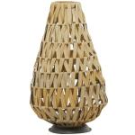Plastic rotan handgemaakte kaars lantaarn, 11 "x 11" x 19", lichtbruin