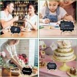 Kleine Kreidetafeln zum Beschriften, 12pcs Mini Tafeln mit Ständer, Löschbar Memotafel Tischschilder, Holz Kreidetafel Klein für Buffet, Hochzeit, Geburtstag Parties Tischdeko