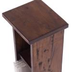 RUSTICALES houten cd-rek CD Tower | massief mahonie hout, 76x15,5x16cm (HxBxD) | Houten plank met 4 vakken, cd-opslag | kleur: 02 lichtbruin